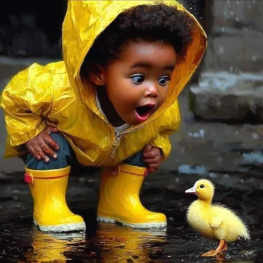 La curiosité d'un enfant africain